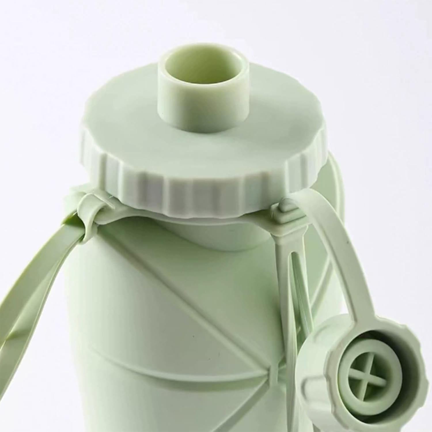 Xolixorium Collapsible Water Bottle for Travel - Double Leak-Proof Foldable Water Bottle with Safety Rope Cap, BPA Free Silicone Bottle for Hiking Sports, Lightweight image number 3