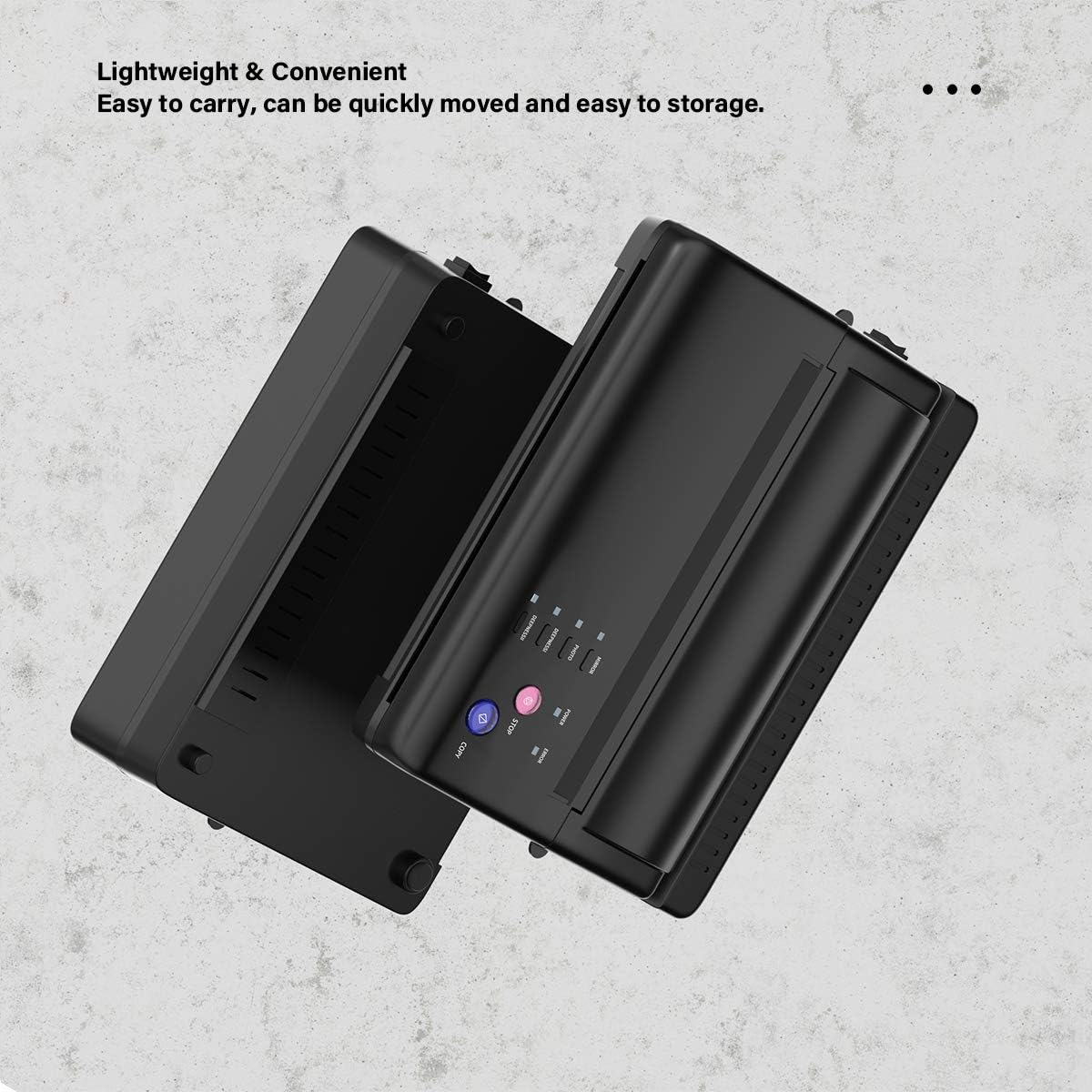 Tattoo Stencil Printer Machine Tattoo Thermal Copier with 10 Free Transfer Paper Tattoo Stencil Printer for Tattooing Tattoo Transfer Printer Tattoo Stencil Machine(2022 Upgrated) (Black)