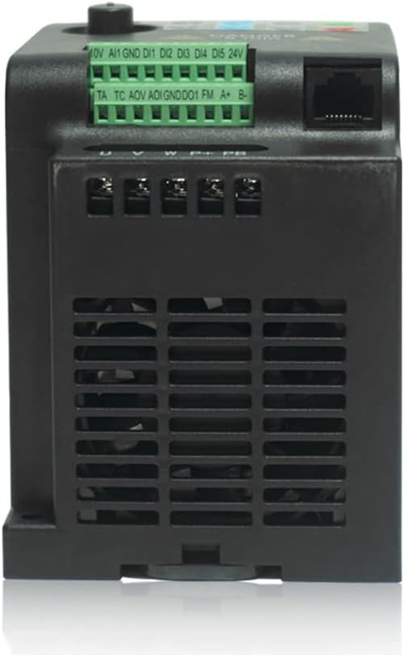 Vector Inverter, Single Phase AC220V Vector Inverter VFD Variable Frequency Converter for Stepless Motor Speed Control