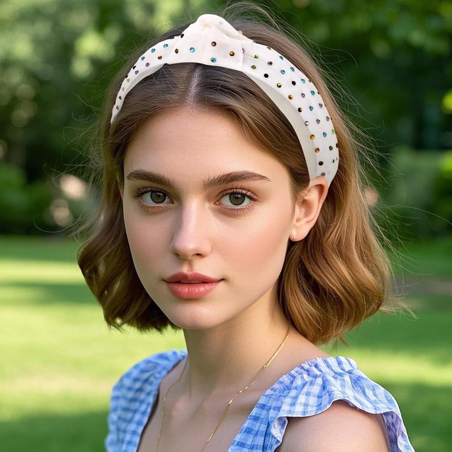 Pruadeor White Wide Headband Women'S Fashionable Knot Headband for Women Hair Accessories image number 6