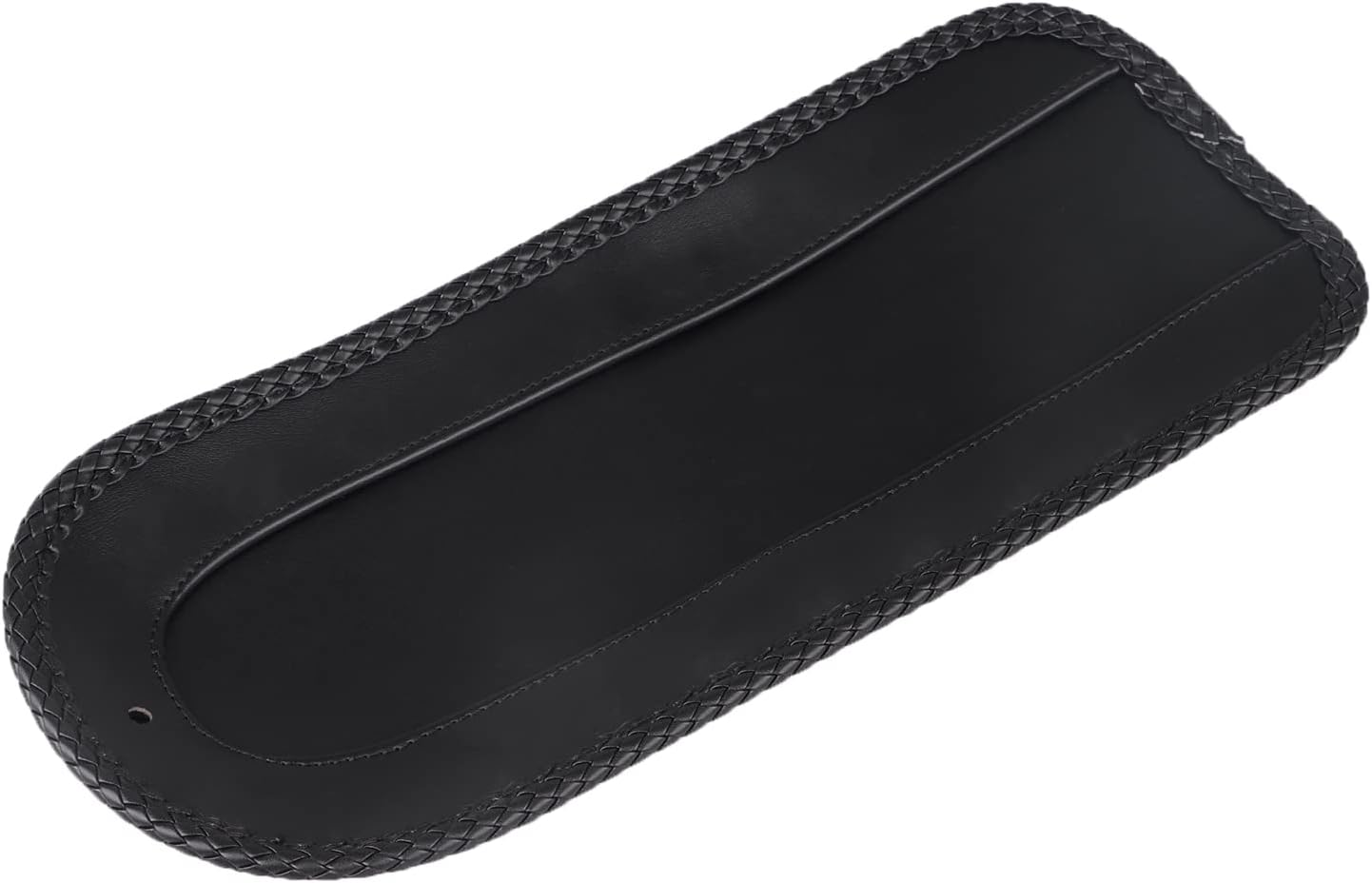 Black Vinyl Leather Motorcycle Smooth Rear Fender Bib for Harley Softail FX/FXR 1984-2006 image number 2