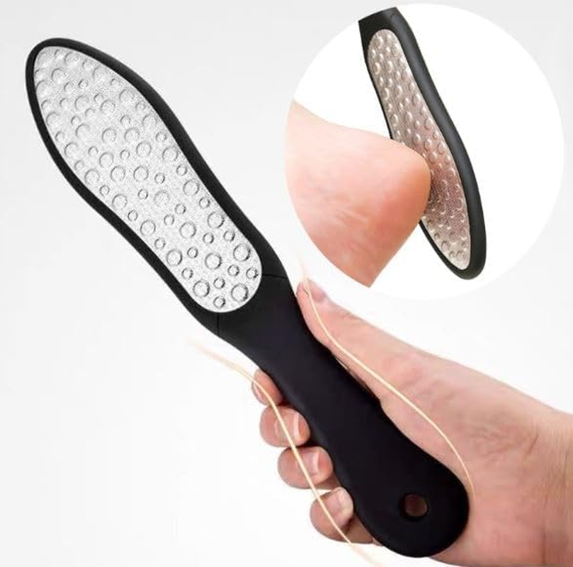 SYGELER Foot File Callus Remover, Double Sided Foot Scraper Callus Remover, Stainless Steel Pedicure File for Heels and Feet(1 PCS)
