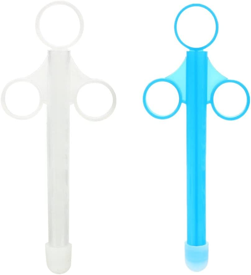 Lube Applicator for Women Man, 2PCS Injector with 10Ml Scale Smooth Rounded Cap, Reusable, Easy to Clean image number 4