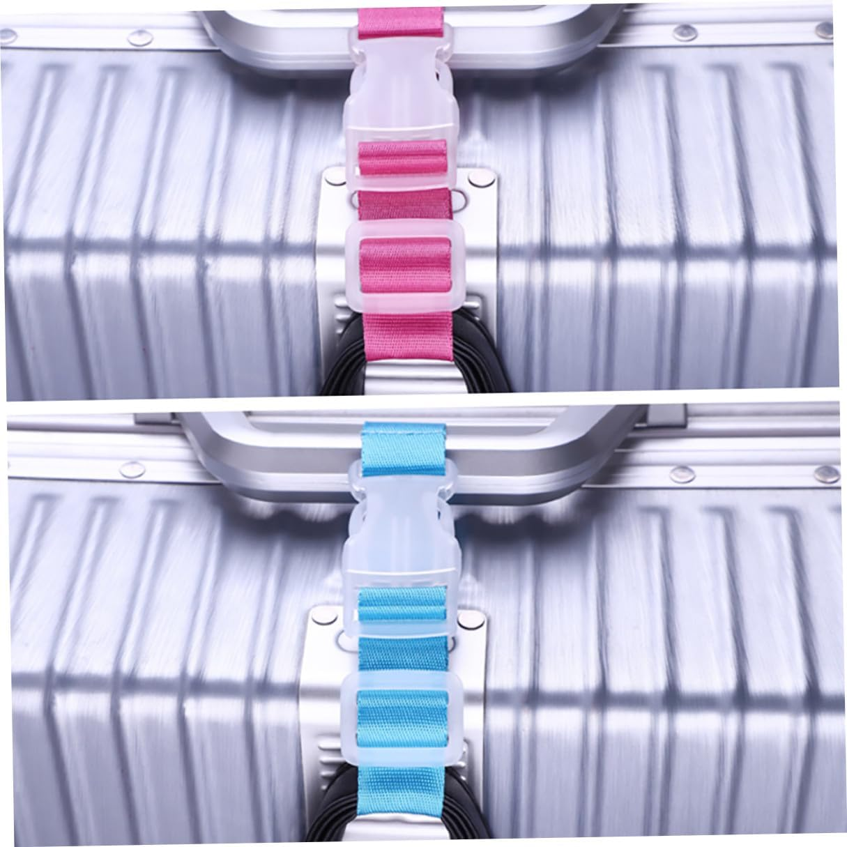 ROMISBABA 5Pcs Luggage Hanging Buckle Straps Baggage Straps Suitcase Fastening Belts Travel Accessories for Secure Carrying and Packing image number 6