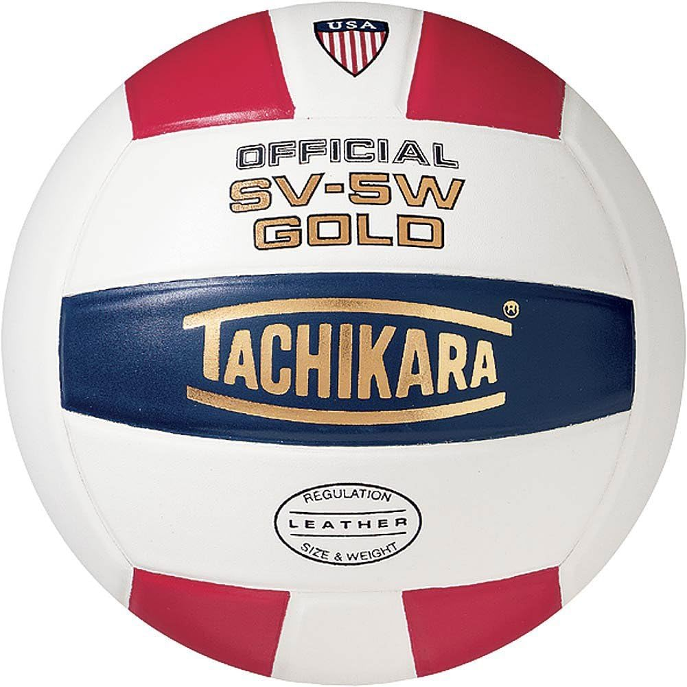 Tachikara SV5W Gold Competition Premium Leather Volleyball - Metallic Gold image number 1