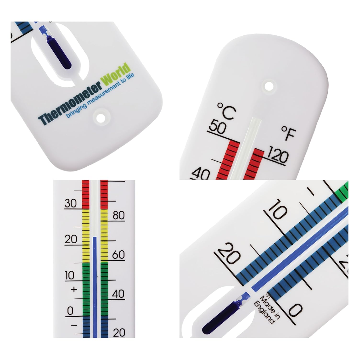 Large Outdoor Thermometer 380 Mm - Garden Thermometer Outdoor Made in UK with Colour Coded Zones for Use in Garden Greenhouse Patio Sun Terrace image number 6