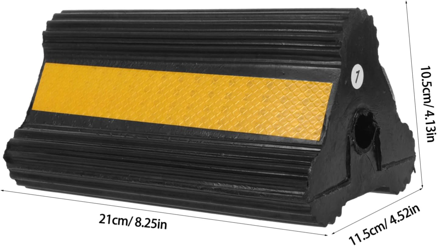 ORFOFE Rubber Wheel Stoppers Handle for Cars Trucks Non-Slip Tire Chocks for Trailer Wheel Chocks image number 5