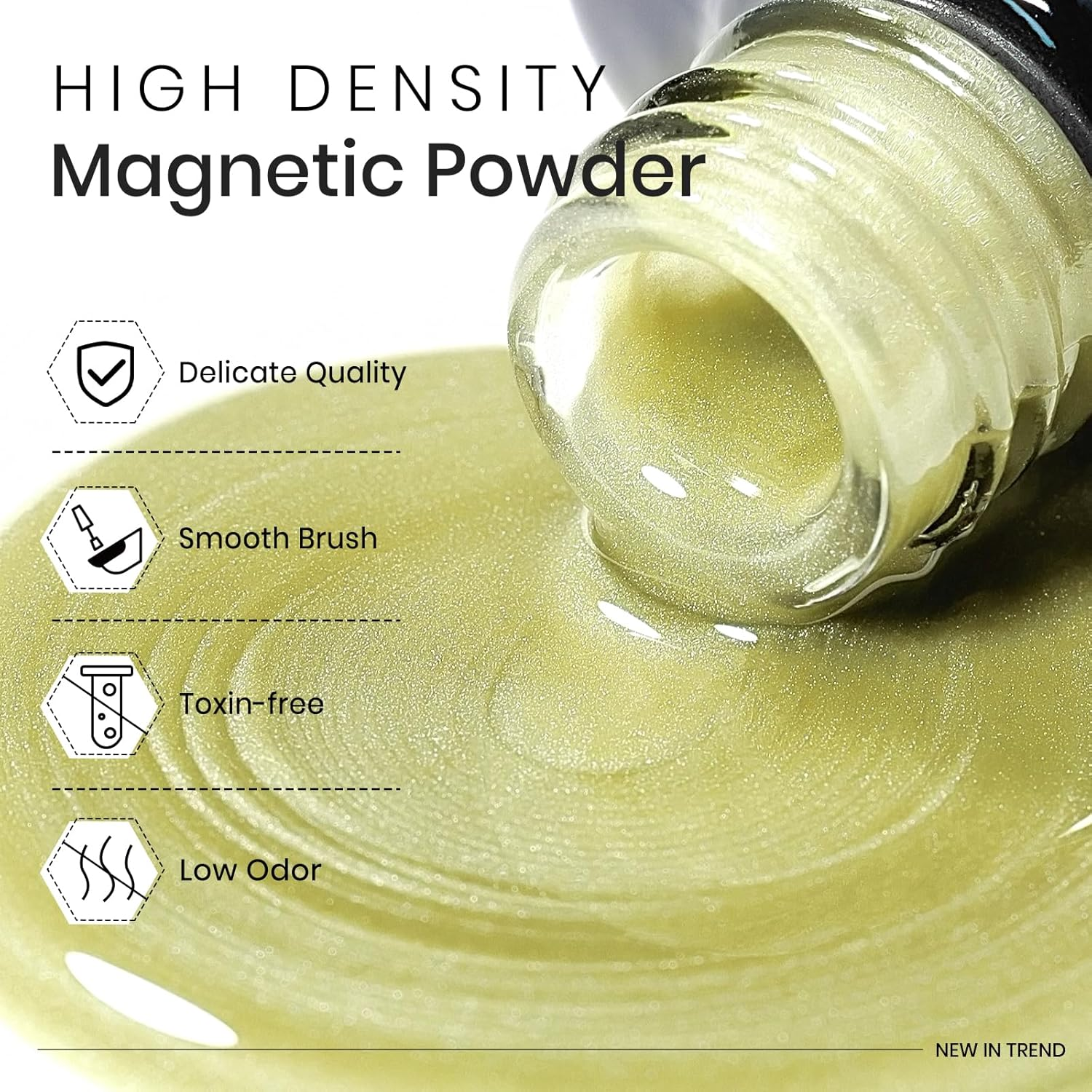 MIZHSE Cat Eye Gel Nail Polish Set: 8 Colors Moonlight Magnetic Gel Polish with Magnet Stick, Glass Effect Shimmer Pink Green Red Colors Ceramic Nail Gel Soak off Nail Art Salon Home for Women