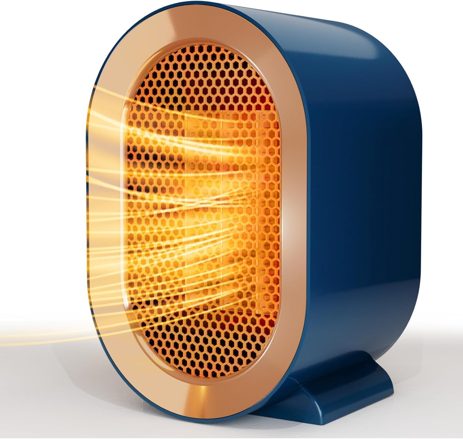 Space Heater for Indoor Use, 1200W Portable Heaters with Overheat & Tip-Over Protection, Small Electric Heater under Desk, 1S Quick Heating Space Heater for Indoors Bedroom, Office Desk, Home-Blue image number 5