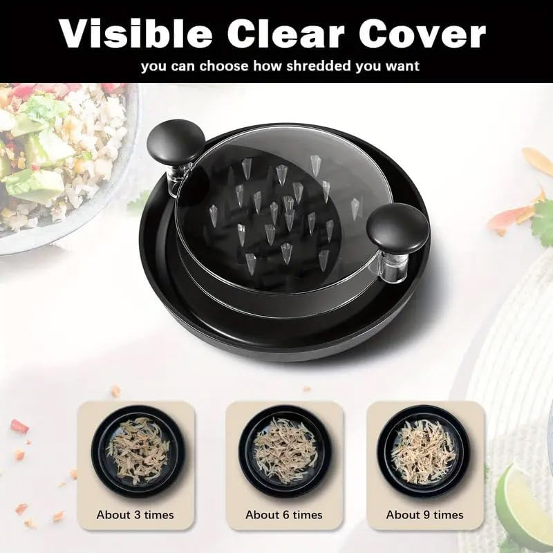 AIMALL Transparent Cover Chicken Breast Splitter, Meat Shredder for Chicken Breast and Beef Stuffing, Minced Meat Tearing Tool, 7.08X5.7X3.1Inch, Red or Black - Red image number 6