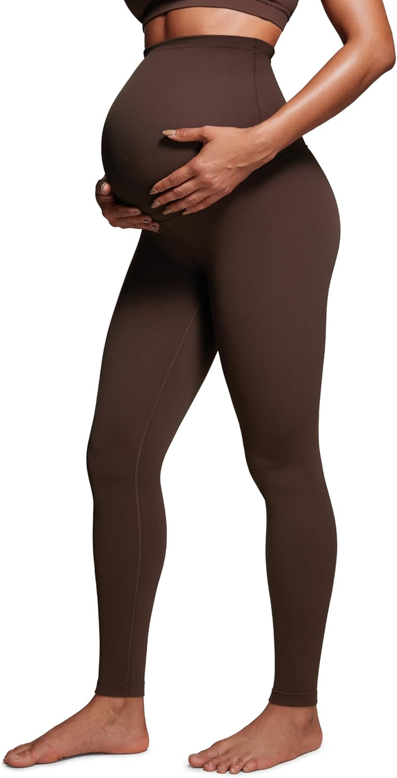 CRZ YOGA Butterluxe Extra Long Maternity Leggings for Tall Women 30'' Workout Yoga Lounge Pants over the Belly Pregnancy Soft
