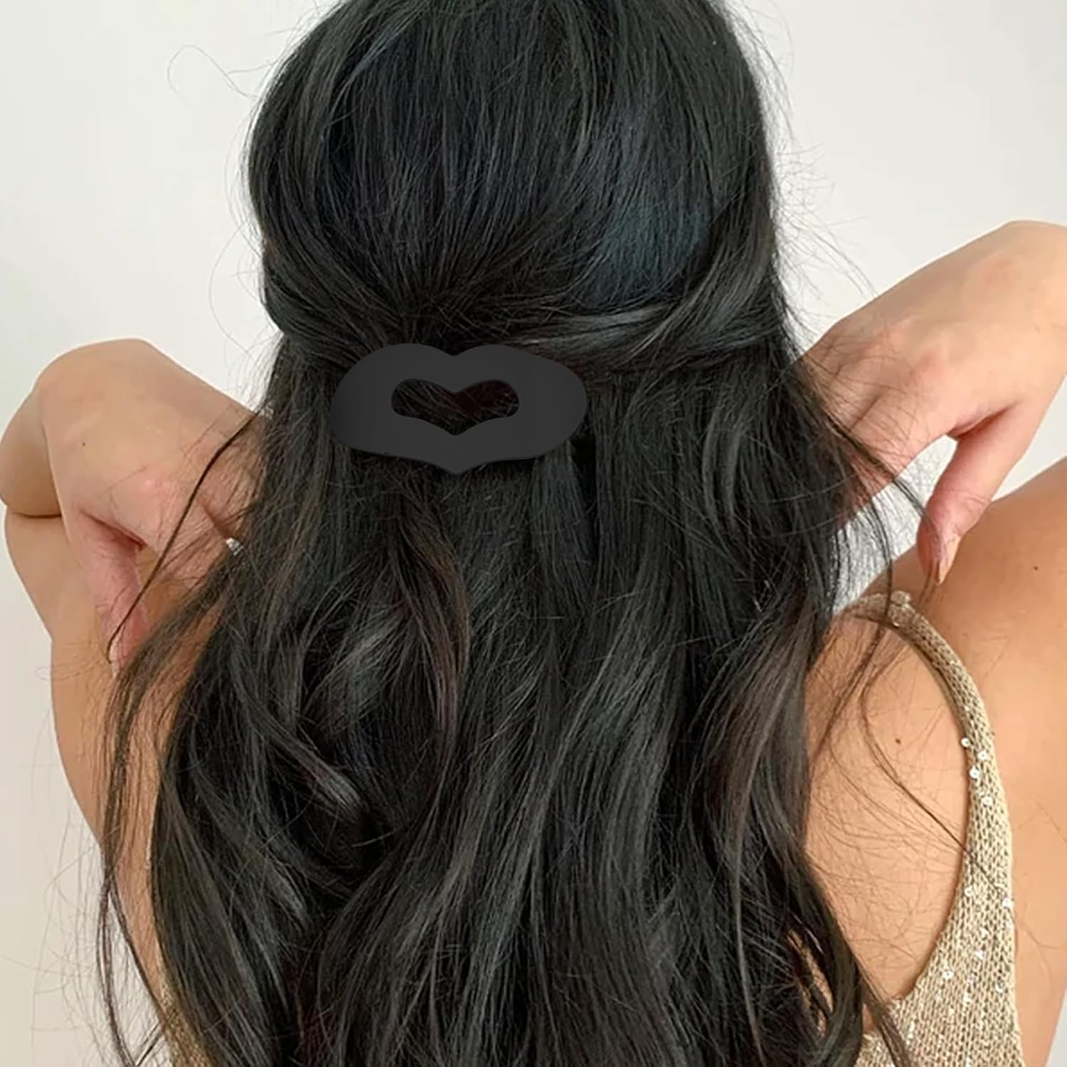 Pack of 6 Duck Beak Hair Clips, Women'S Heart Flat Hair Clips, Flat Hair Clips, Leopard Print Hair Clip, Thin Hair image number 1