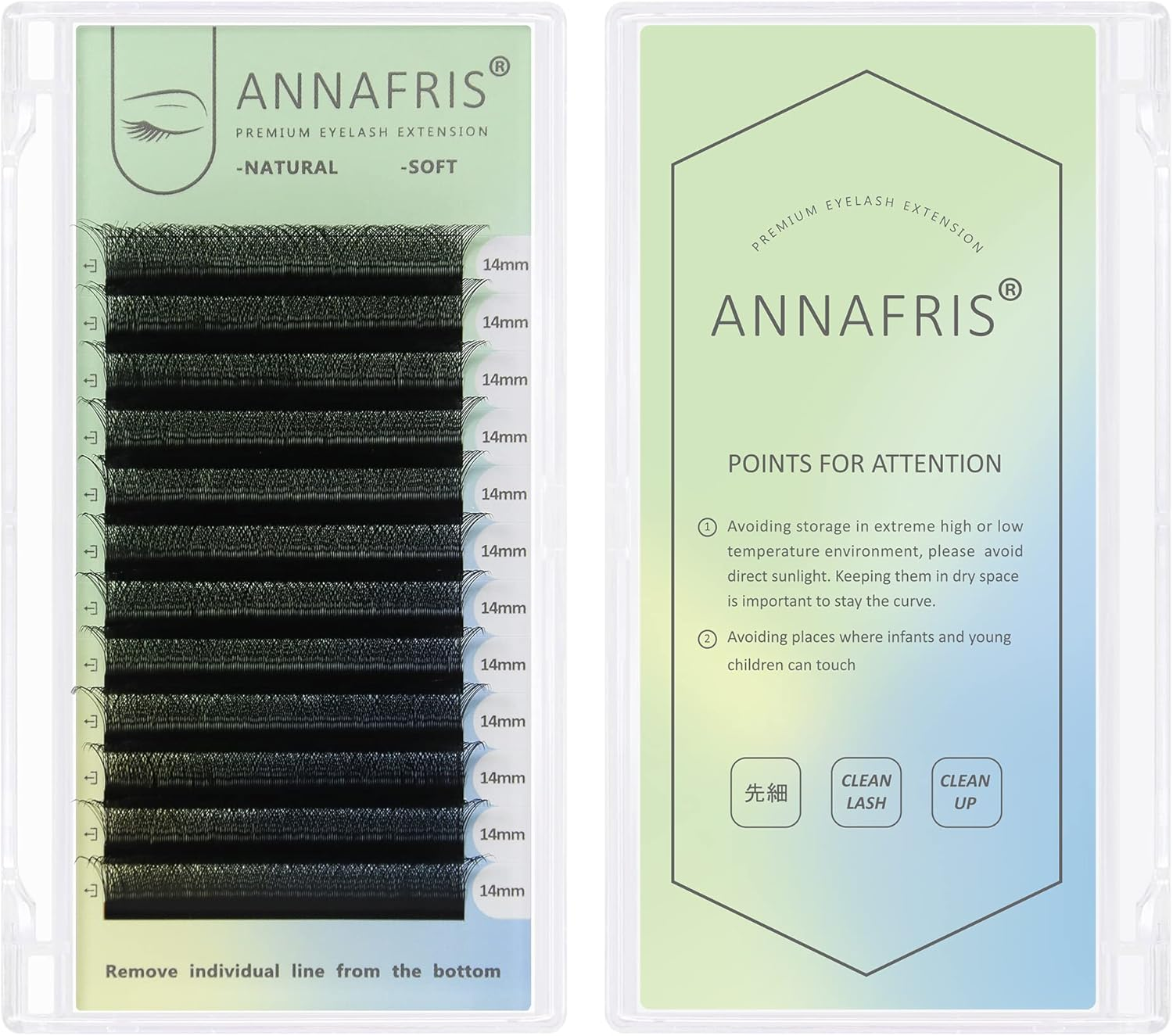 ANNAFRIS 3D Premade Fan W Shape Clover Eyelash Extension Volume Self Fanning Lashes Extensions Makeup Supplies Professional Use (0.07-D 11Mm) image number 1