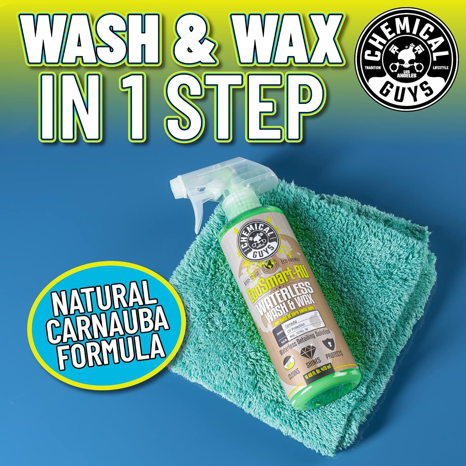 Chemical Guys WAC_707RU_16 Ecosmart-Ru Ready to Use Waterless Car Wash and Wax (16 Oz) image number 2