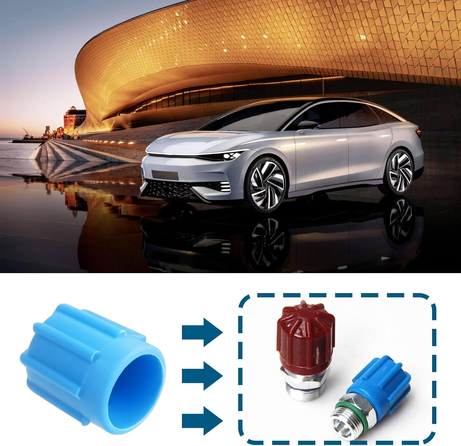 VGOL 6Pcs R134A Car AC Air Conditioning Cap High/Low Pressure Air Conditioning Valve Cover Suitable for M8 M9 M10 Valve image number 3