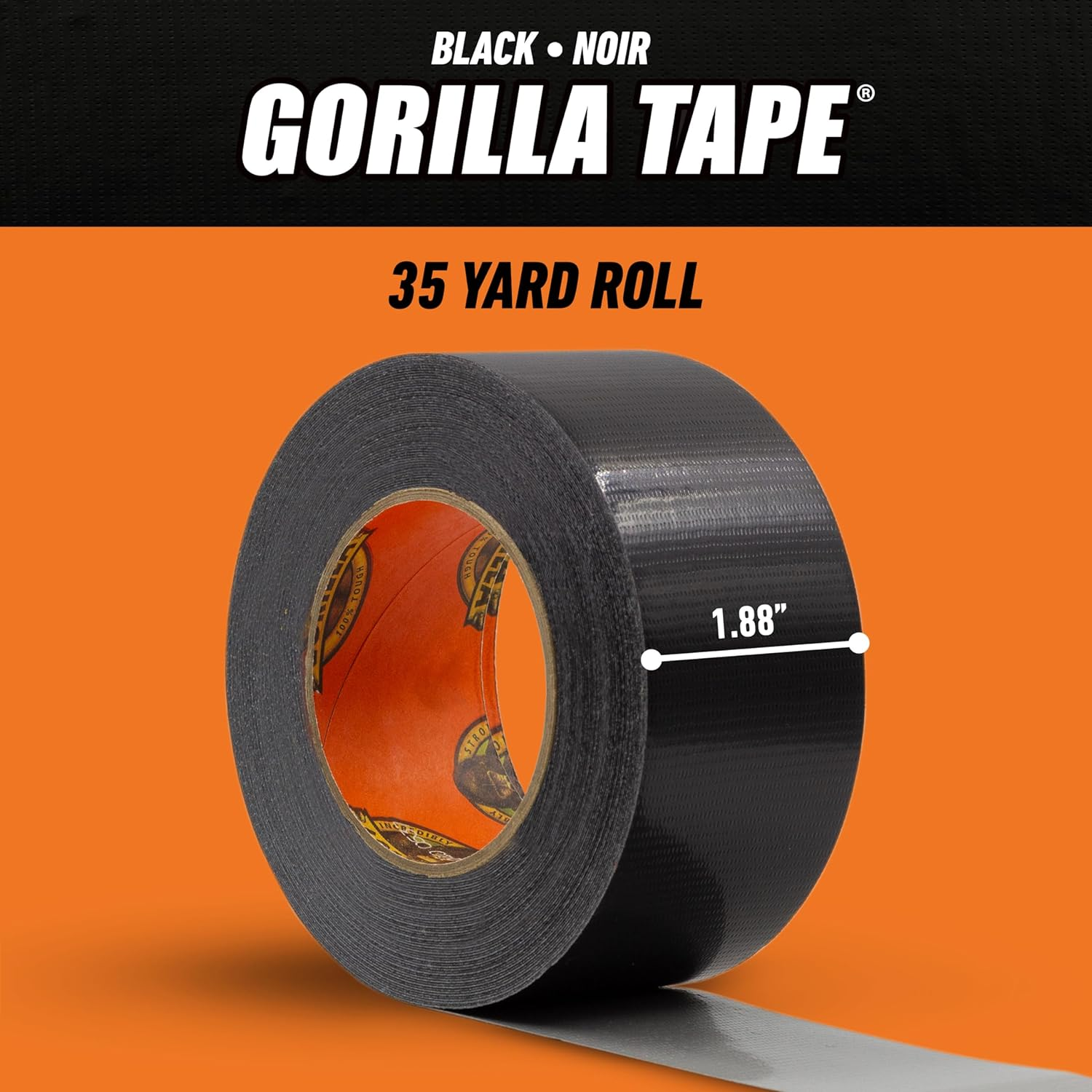 Gorilla Heavy Duty 32M Extra Long Double Adhesive Duct Tape - 48Mm Wide Black Gorilla Tape Heavy Duty All Weather Strong Tape - Moisture Resistant - Pack of 1 image number 7