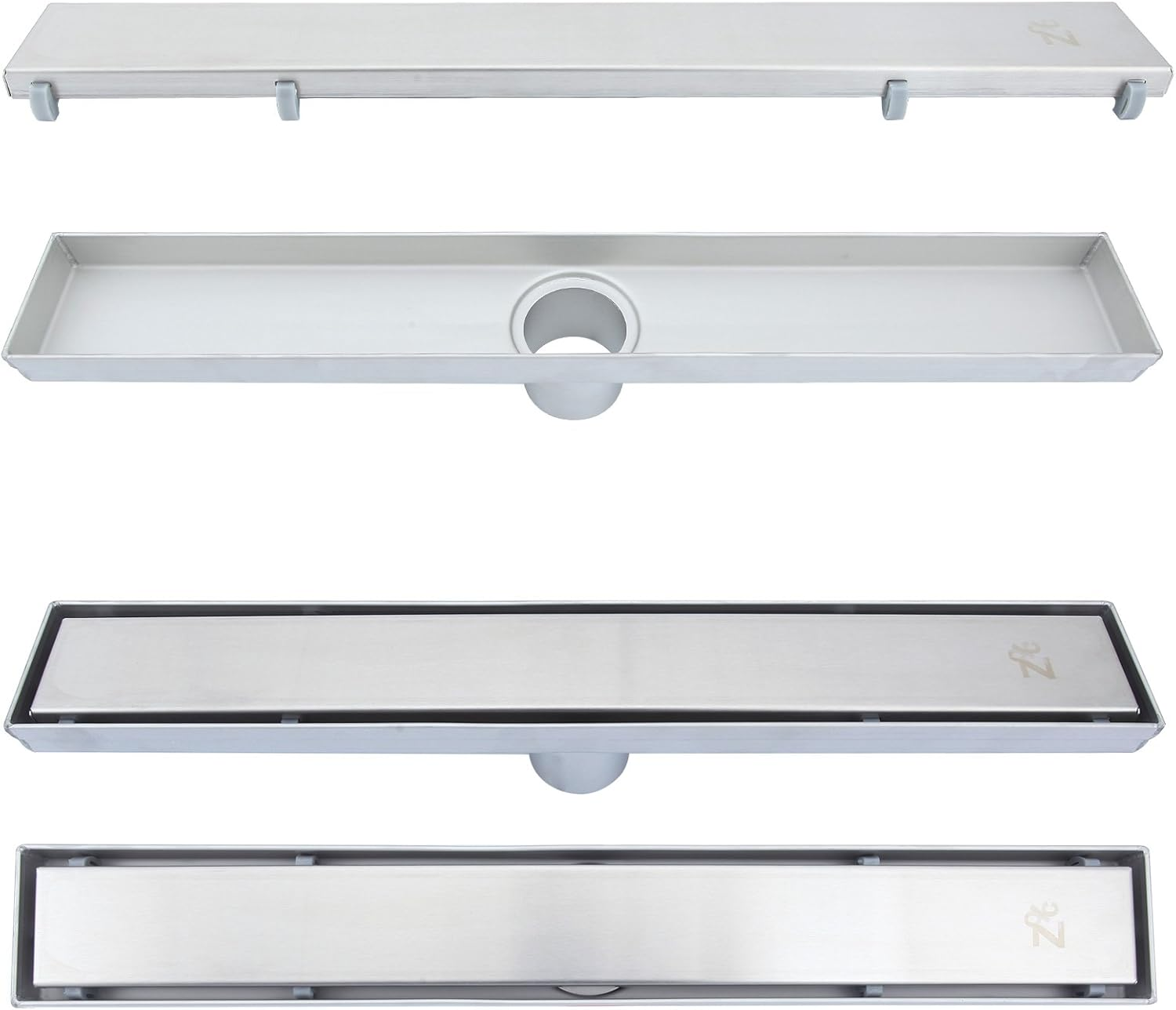 ZOIC Linear Stealth Tile Insert Floor Grate Bathroom Shower Waste Drain-304 Stainless Steel (1000MM) image number 2