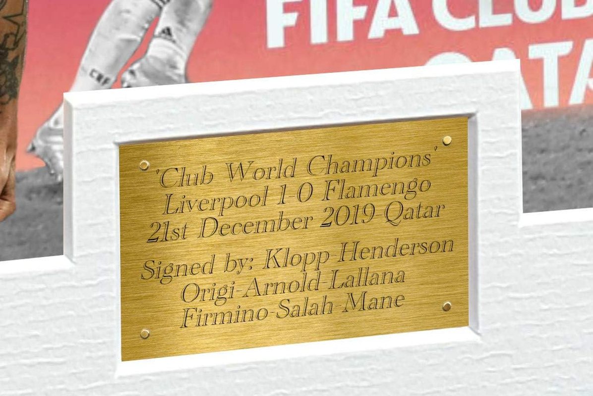 Kitbags & Lockers 2019 CLUB WORLD CHAMPIONS CELEBRATION 12X8 A4 Signed Liverpool Henderson-Klopp-Salah-Mane-Firmino-Origi-Lallana-Arnold Autographed Photo Photograph Picture Frame Soccer Gift