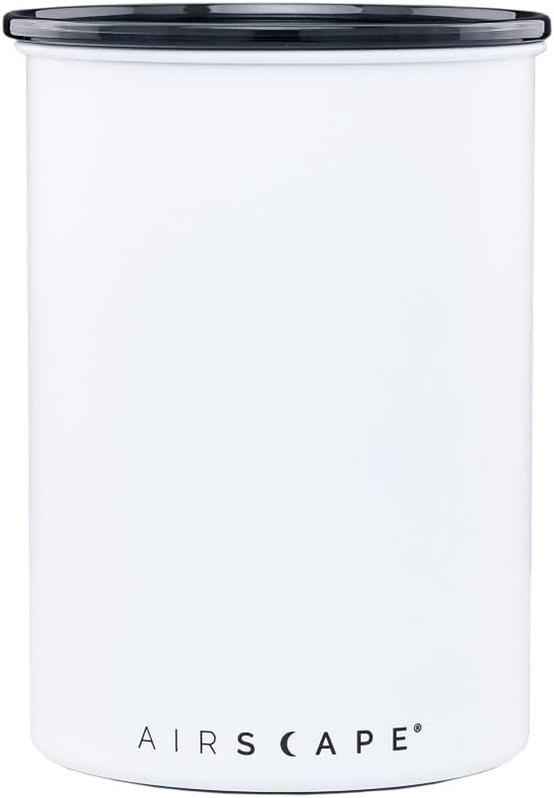 Planetary Design Airscape&reg; Stainless Steel Coffee Canister | Food Storage Container | US Patented Inner Plunger Lid REMOVES Excess Oxygen | Don'T Buy Airtight, Buy Air-Less | (Medium, Matte White) image number 6