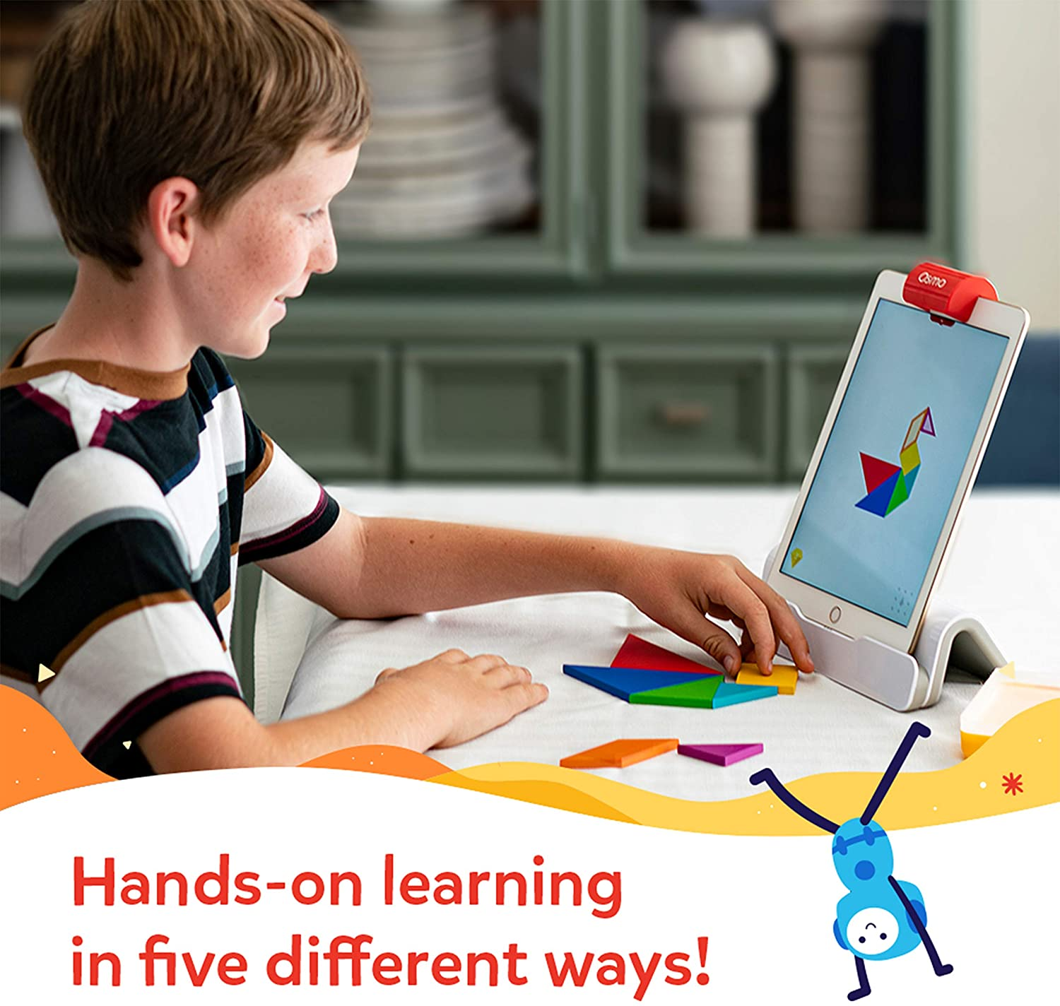 Osmo - Genius Starter Kit for Ipad (New Version) - 5 Hands-On Learning Games - Ages 6-10 - Problem Solving & Creativity - STEM - (Osmo Base Included)
