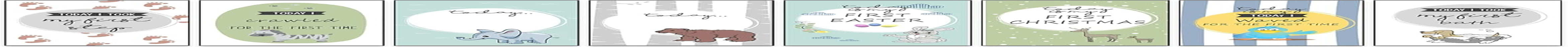 32 Eco Friendly Baby Milestone Cards Made from Recycled Material image number 4