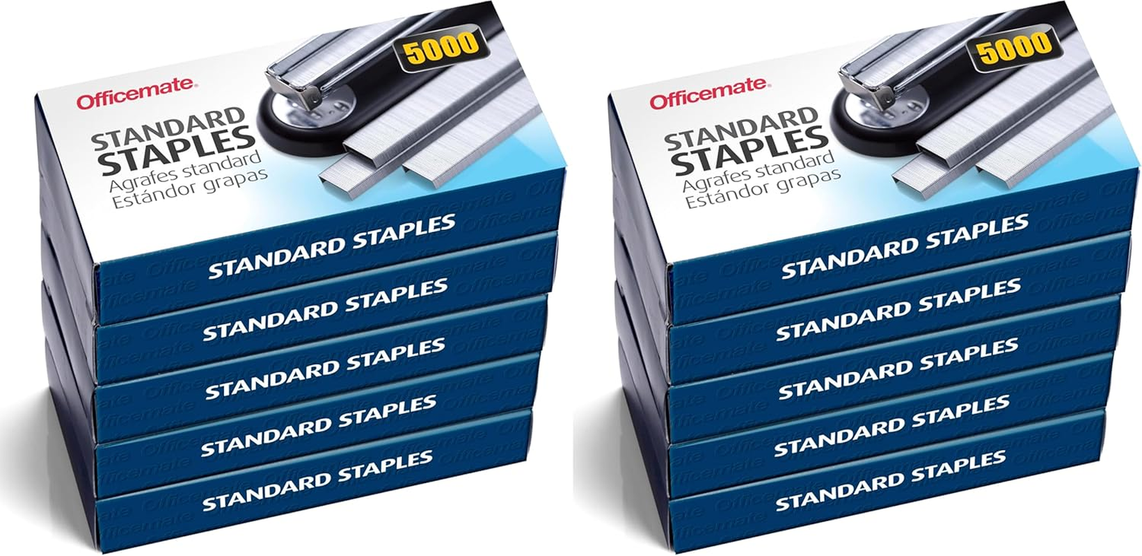 Officemate Standard Staples, 5 Boxes General Purpose Staple (91925) (Pack of 2) image number 2