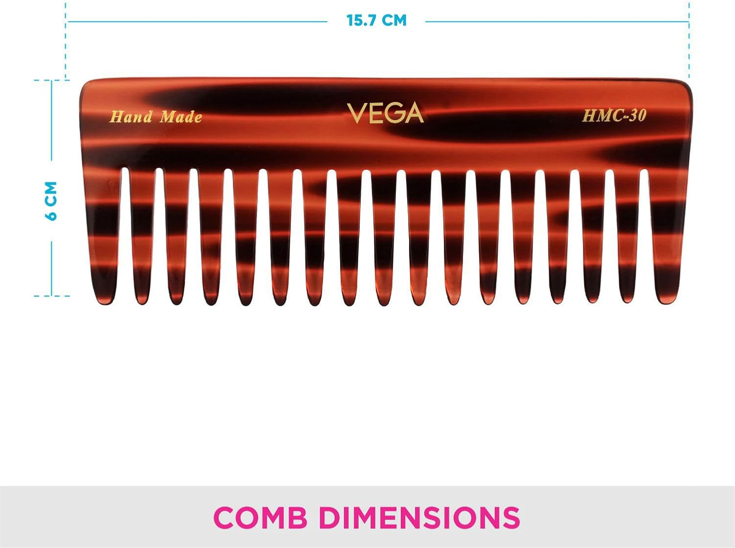 Vega Handmade Comb - Shampoo HMC-30 1 Pcs image number 2