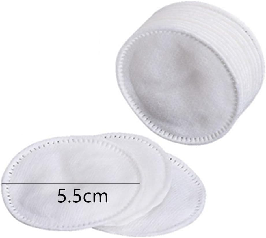 Three-Layer Cotton Makeup Remover Pads, Soft Absorbent Facial Cleansing Rounds, White, 300 Pieces image number 1