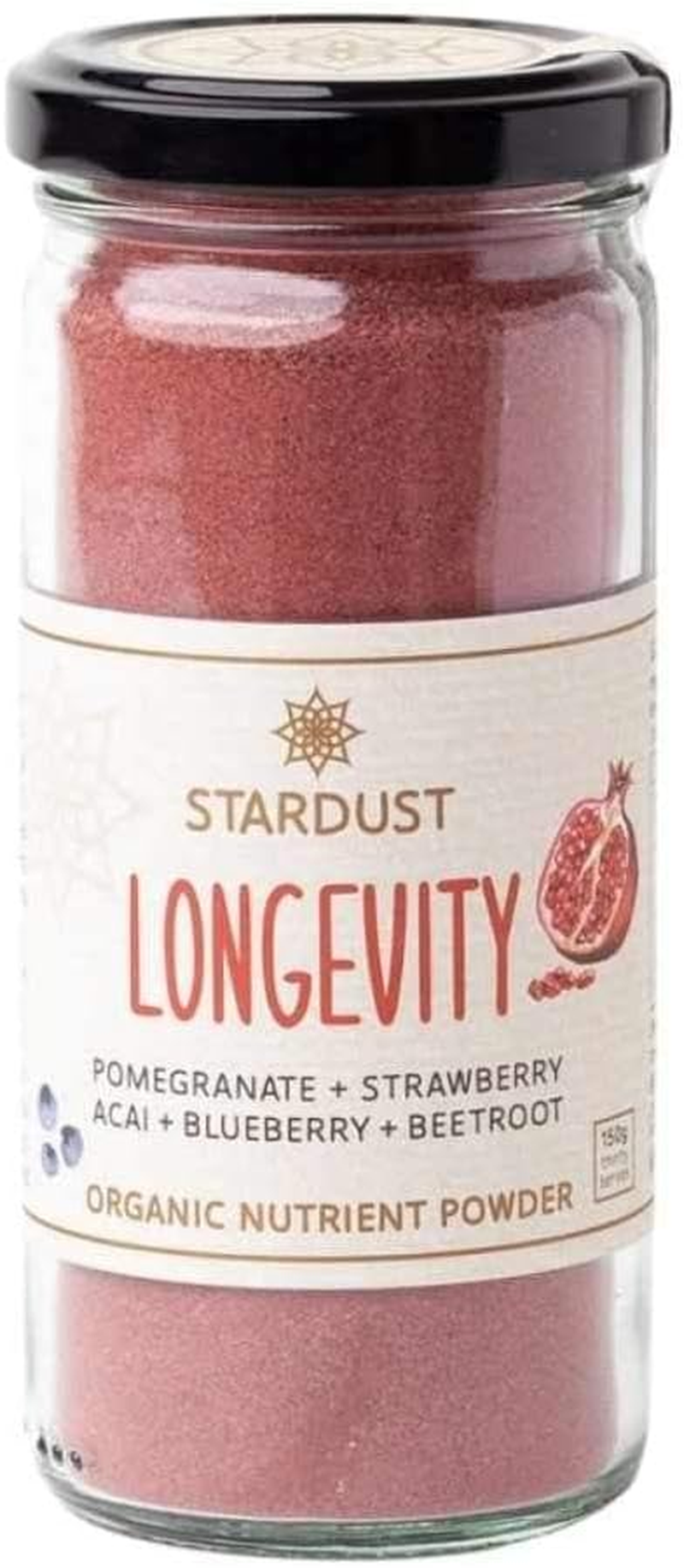 Mindful Foods Red Longevity Stardust and Nutrient Powders Jar 150 G