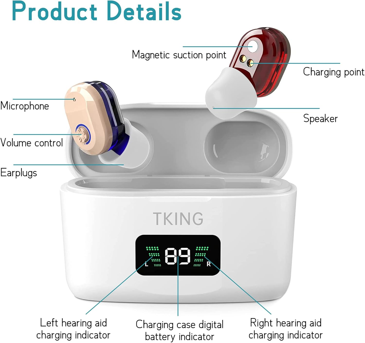 Rechargeable ITC Hearing Enhancement Aids image number 6