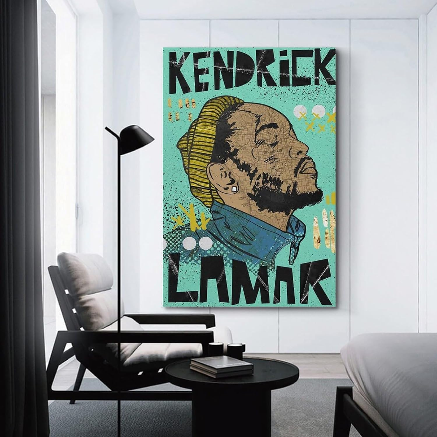 Anime Kendrick Lamar Music Canvas Poster Poster Canvas Painting Wall Art Picture Home Decor Print for Bedroom Living Room Dorm Study Bar Office 12X18Inch(30X45Cm) image number 3