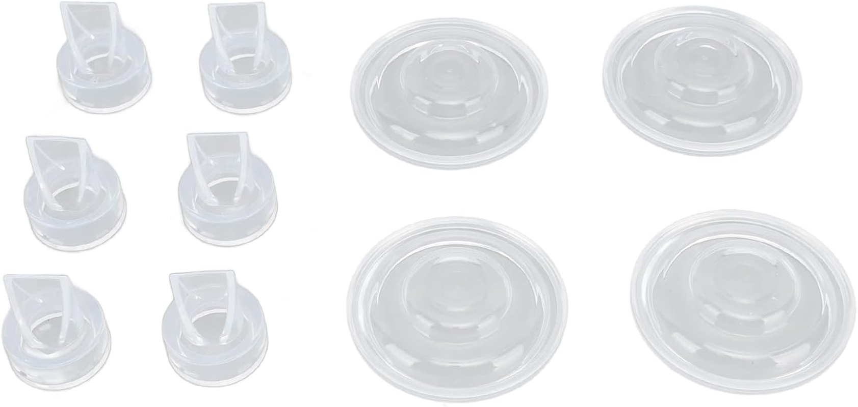 Duckbill Valves & Silicone Diaphragm for S9 S12 S9Pro S12Pro Wearable Breastpump, 6 Pack Silicone Duckbill Valve and 4 Pack Silicone Diaphragm, Replacement Parts