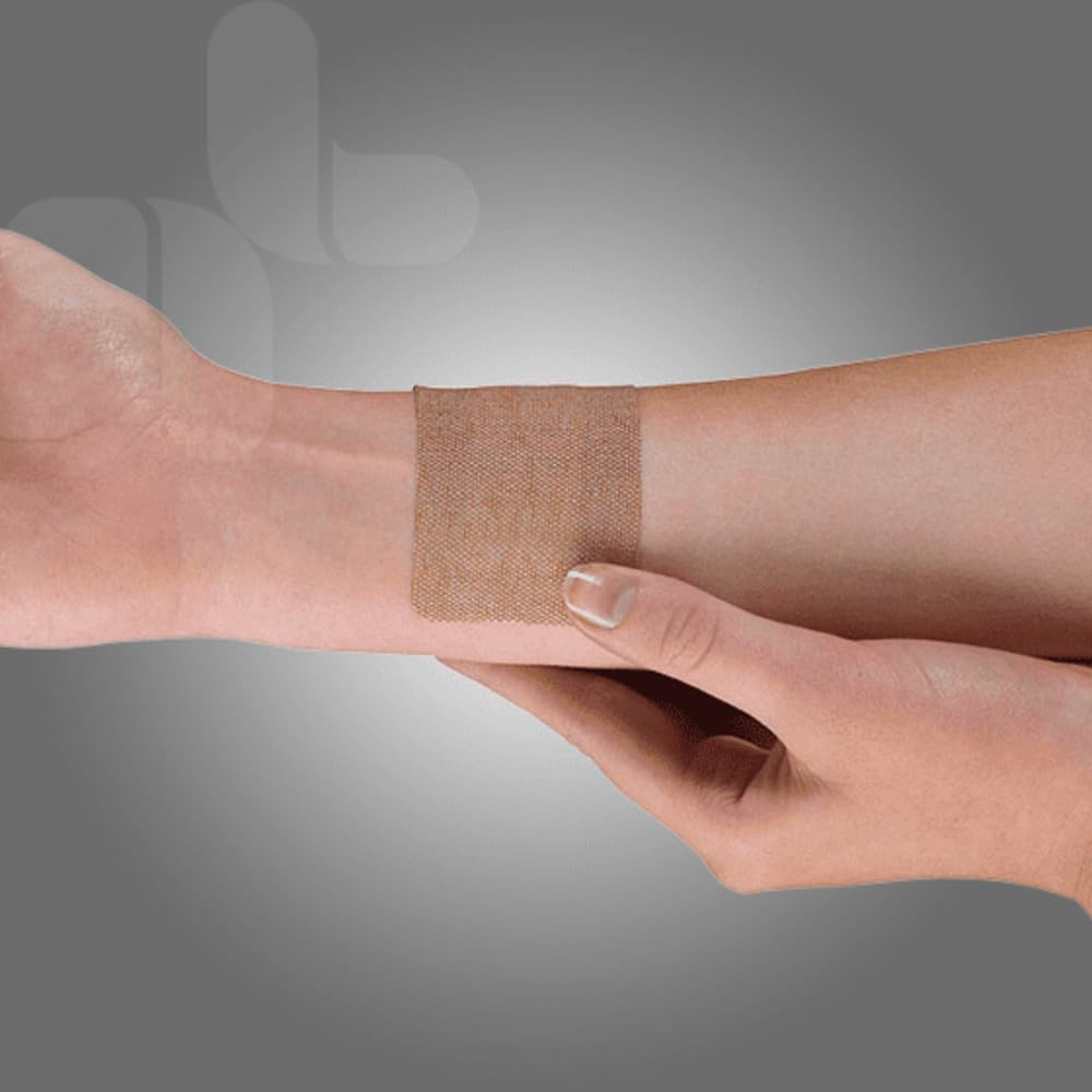 AEROPLAST Premium Fabric Large Patch, Fabric Plasters, Breathable Strong Adhesion Hypo‑Allergenic Latex‑Free, Sterile Individually Wrapped for Wound Protection, 7.5 Cm X 5 Cm, Box of 25 image number 2