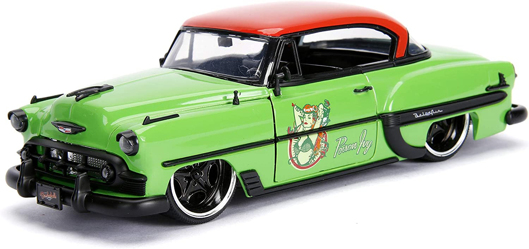 Jada 1:24 Poison Ivy W/1953 Chevy Bel Air Bombshells Movie,Green image number 4