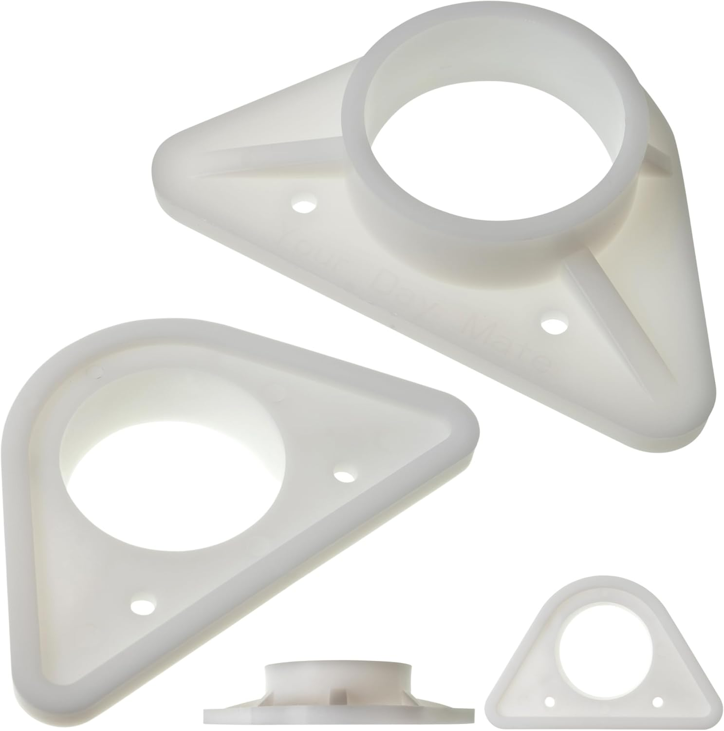 Sink Reinforcement, 1 Piece, in White, Made of ABS, Standard Size with Diameter 36.5 Mm Inner Bore, Tap Stabiliser for Thin-Walled Stainless Steel Sinks, Sink Fitting Stabilisation against Swinging