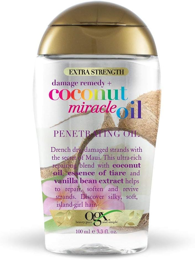 OGX Coconut Miracle Oil Penetrating 3.3 Ounce X-Strength (100Ml) (2 Pack) image number 3