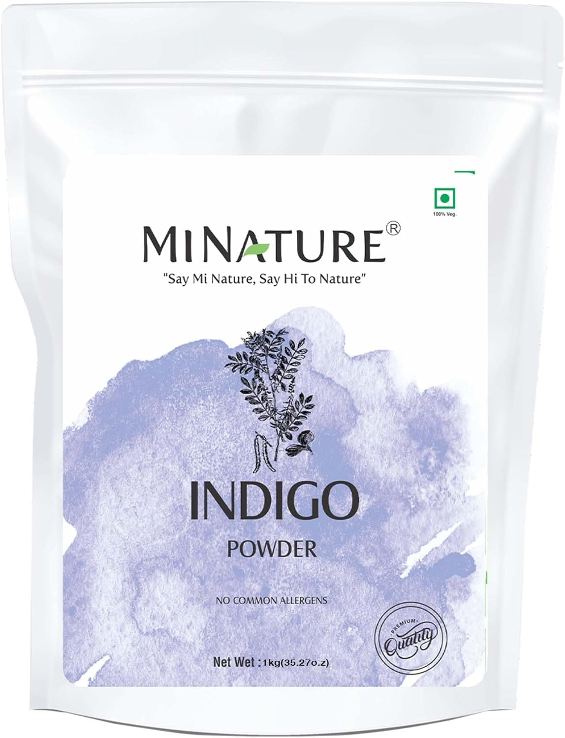Mi Nature 100% Indigo Leaf Powder 1KG (35Oz) |Pure Herbal Tint for Rich Dark Hair Color |Natural Tinctoria Powder (Indigofera Tinctoria) image number 6