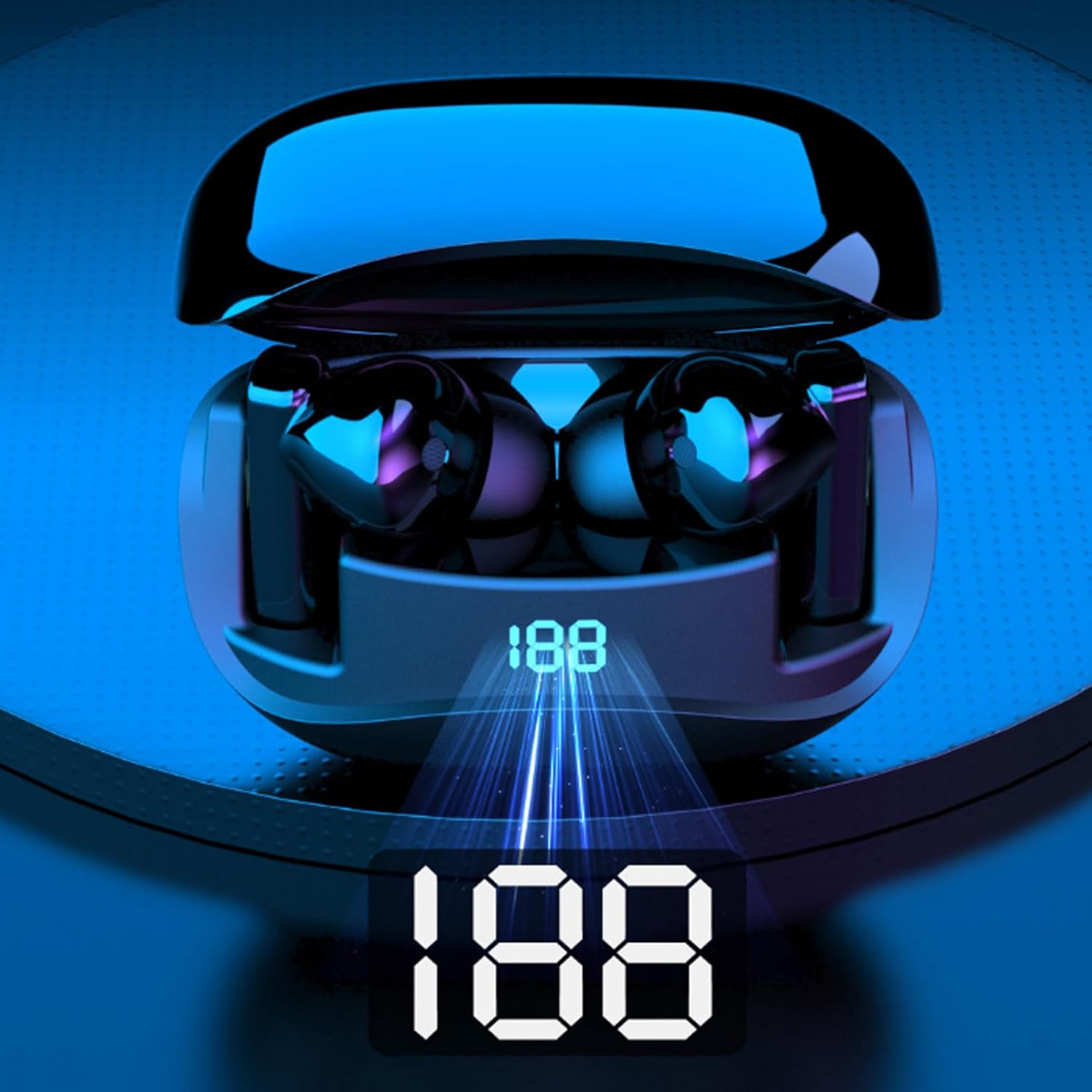 Jiawu Wireless Translation Earphones for Travel Business Learning, Real -Time 164 Languages ​​Translator, Hi -Fi Sound Quality, Suitable for Business Negotiations and Language Learning, Black, Black image number 6