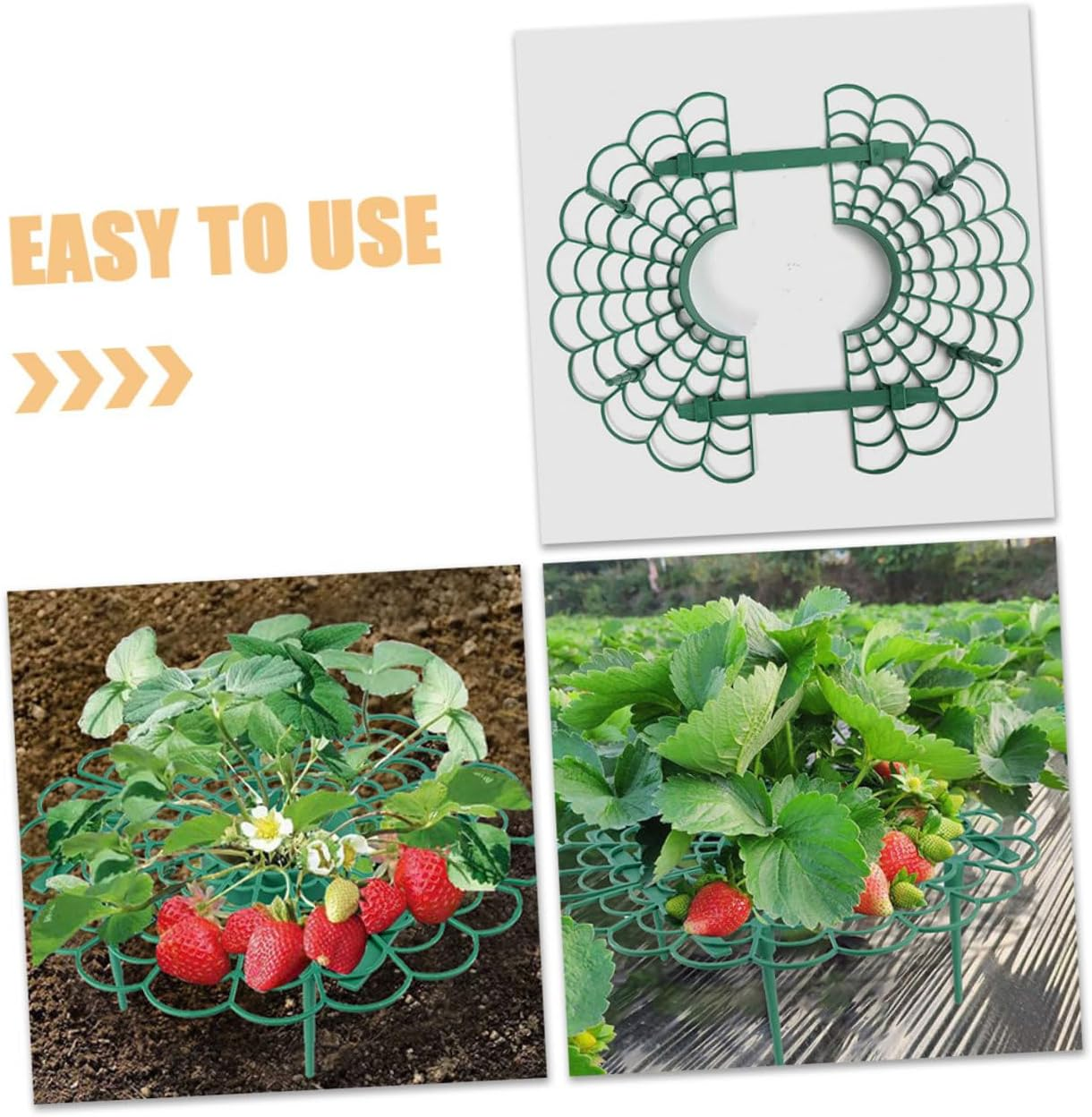 MINAOLULUS 6Pcs Strawberry Support Rack Strawberry Holder for Improved Air Circulation for Balcony Gardening and Plant Growth image number 5