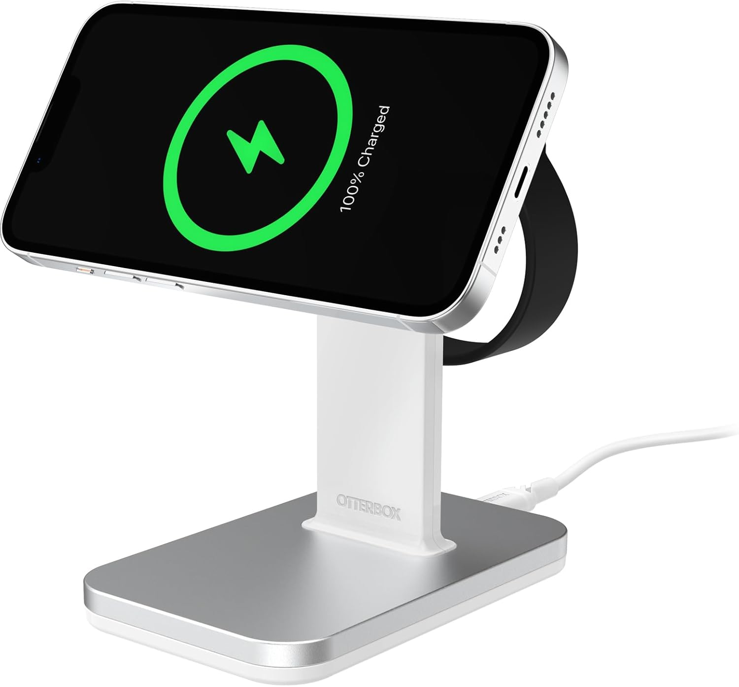 Otterbox Wireless 2-In-1 Magsafe Charging Station Type-C, Strong Magnetic Alignment and Hold for Magsafe Products, Elegant Charging Solution for Iphone 15/14/13/12 Series and Apple Watch, Grey