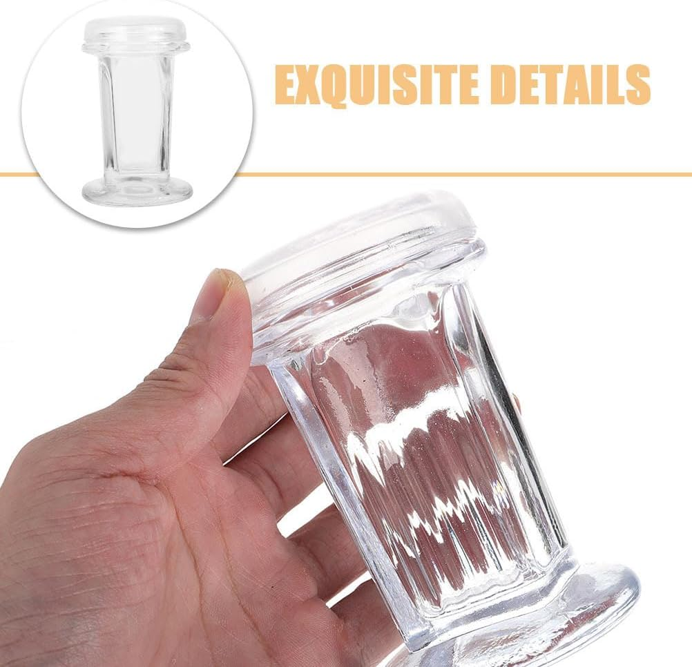 GLEAVI Glass Staining Jar with Lid for 5 Microscope Slides 3-Pack 2Oz Capacity Staining Tank for Cell Samples Histology and Clinical Labs