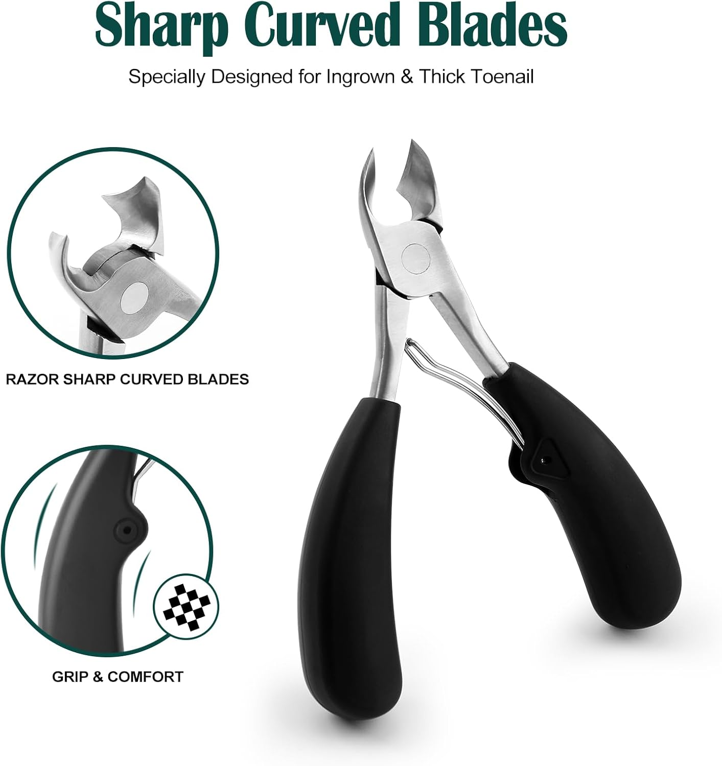 Lobodt Nail Forceps,Nail Clipper for Ingrown or Thick Nail,Heavy Duty Toenail Clippers, Upgraded Toe Nail Clippers for Men, Professional Toenail Clippers for Thick Nails for Seniors image number 4