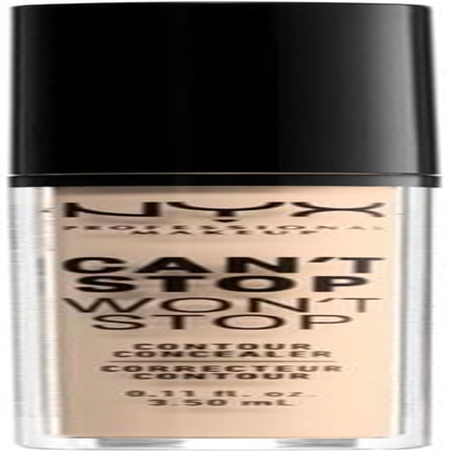 NYX Professional Makeup, Concealer, Camouflaging and Contouring, Can'T Stop Won'T Stop, 3.5 Ml, Light Ivory