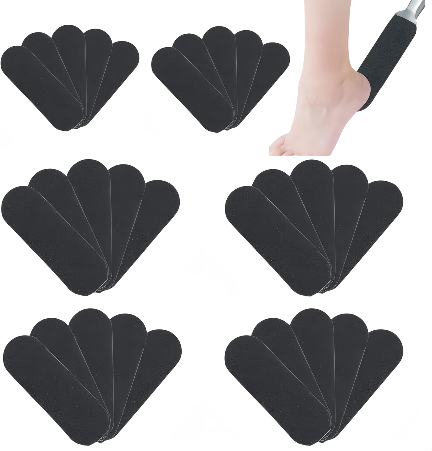 30 Pieces Foot File Foot Rasp Set, Granmagazz Pedicure, Replacement Sandpaper Refill Pads, Dead Skin, Cuticle Remover, Foot Rasp Replacement Sandpaper for Callus Removal, Foot Care