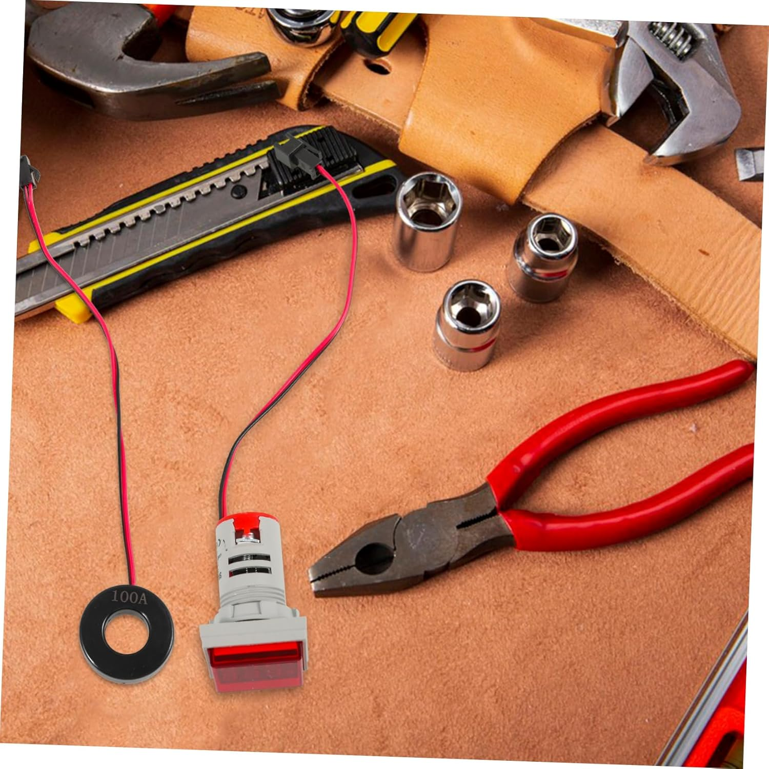 GLEAVI Digital Voltmeter Digital Multimeter Tester with LED Display Ac 60-500V 0-100A Current Meter for Electrical Power Monitoring Voltage Cable Testing Automotive Systems image number 1