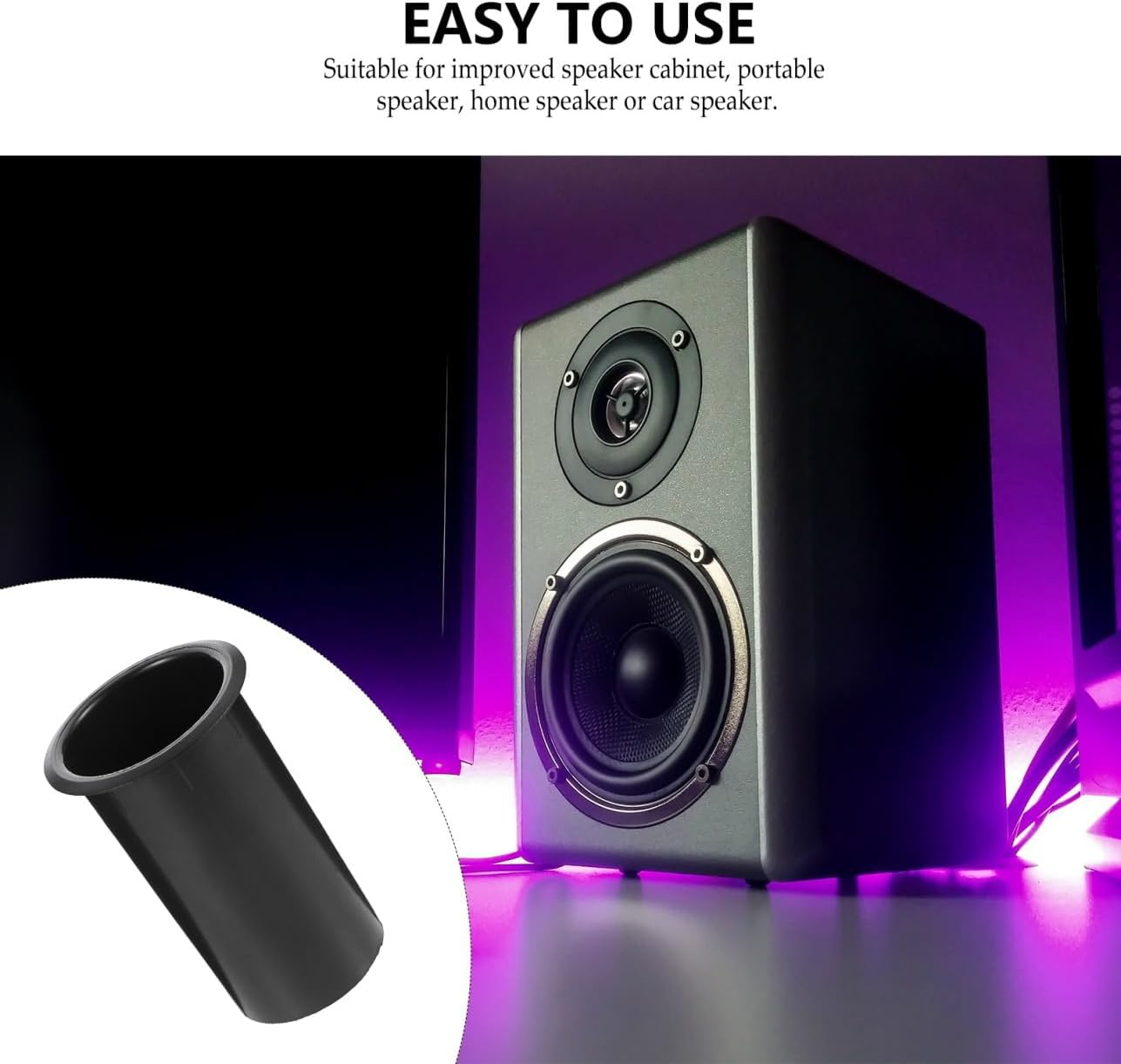 LRXIYODE 5 PCS Plastic Subwoofer Port Tubes for Speaker Bass Reflex Woofer Box Air Outlet Wear-Resistant Speaker Accessories for Enhanced Sound Quality