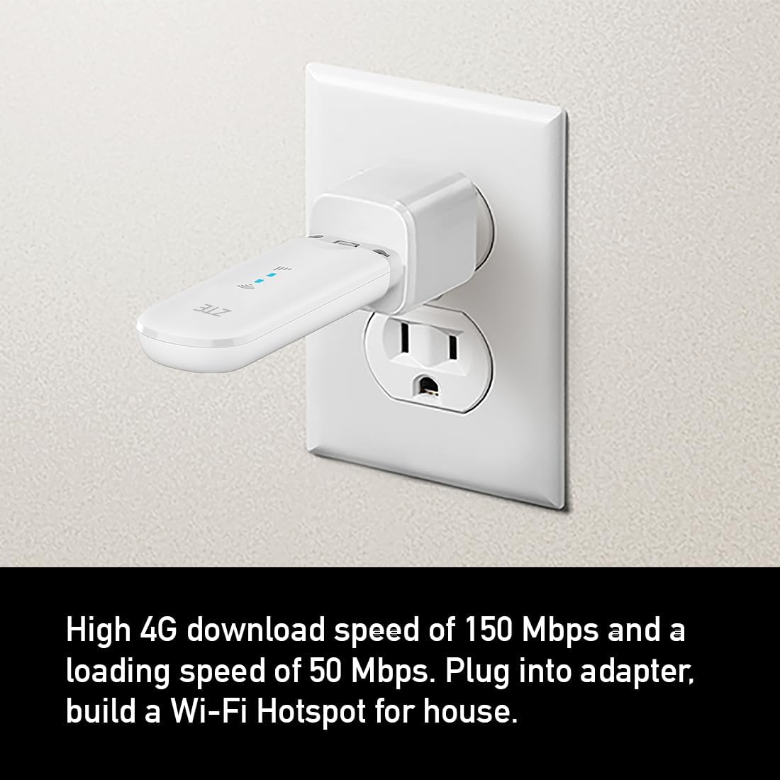 ZTE MF79N, Unlocked Wi-Fi USB Modem, Low Cost Travel Wi-Fi, External Antenna Ports (White) image number 3