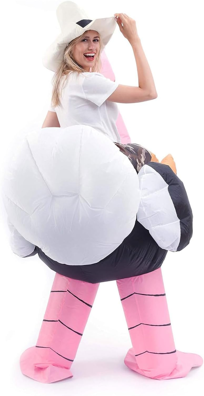 Halloween Inflatable Ostrich Costume Adult, Funny Ostrich Costume Suit for Halloween, Carnival, Mardi Gras, Bachelor Parties, Cosplay and Themed Parties, One Size 150&ndash;190 Cm image number 6