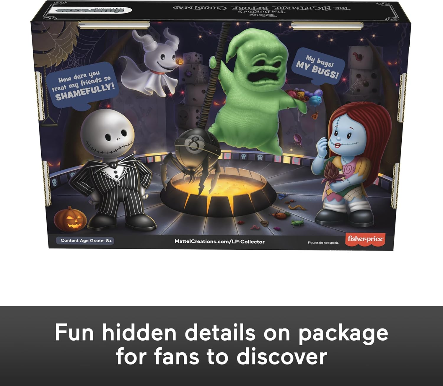 Little People Collector Disney Tim Burton&rsquo;S the Nightmare before Christmas Special Edition Set for Adults & Fans, 4 Figures in a Display Package image number 5