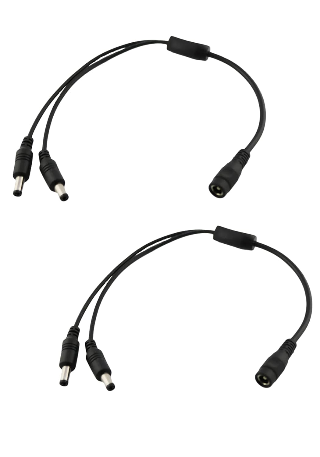 Upperfu 2Pcs CCTV DC Power Splitter Cable 5.5Mm X 2.5Mm Female Jack to 2 Male Splitter Connector Cable 5.5Mm X 2.5Mm Adapter for LED Strip Surveillance Camera Security Camera image number 3